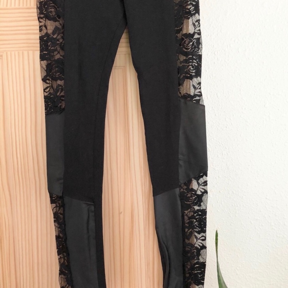 Black Lace sided leggings